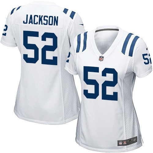 Women's Game D'Qwell Jackson Nike Jersey White Road - #52 NFL Indianapolis Colts